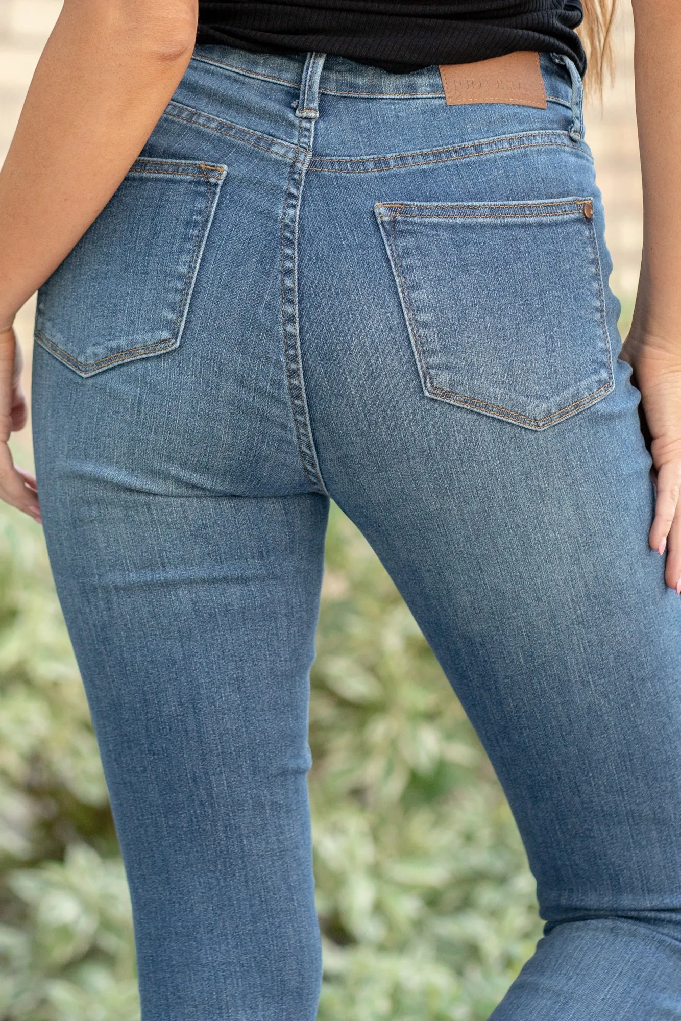 Plus Size Bartlett High Rise Tummy Control Top Cut Hem Skinny