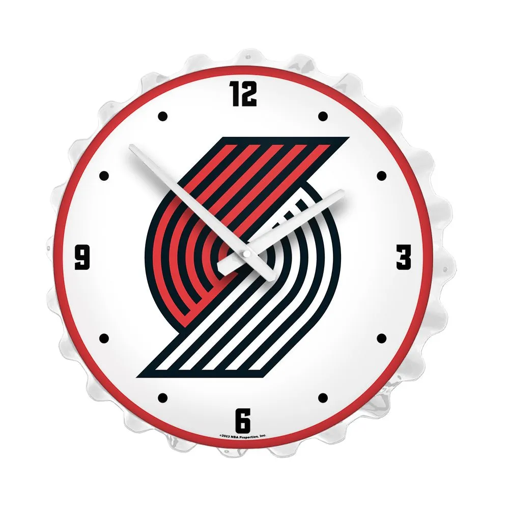Portland Trail Blazers: Bottle Cap Lighted Wall Clock
