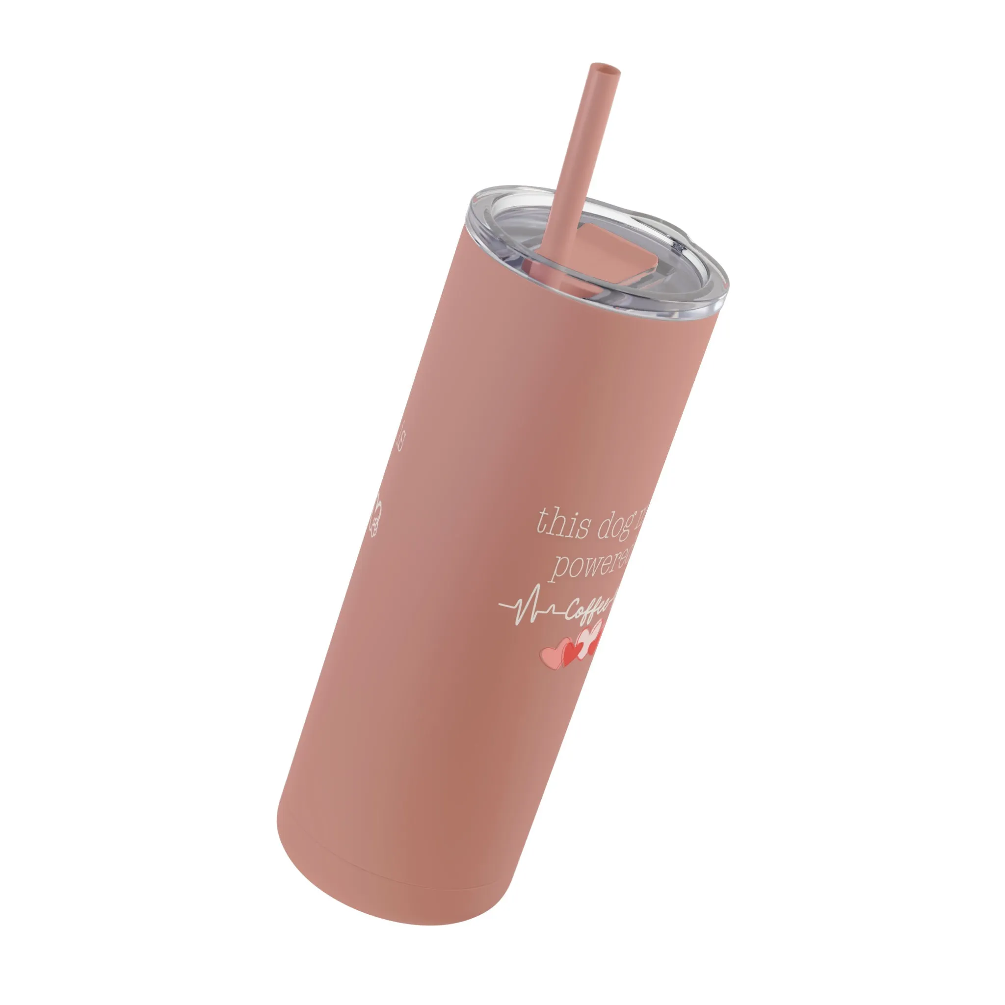 Powered By Coffee Skinny Matte Tumbler