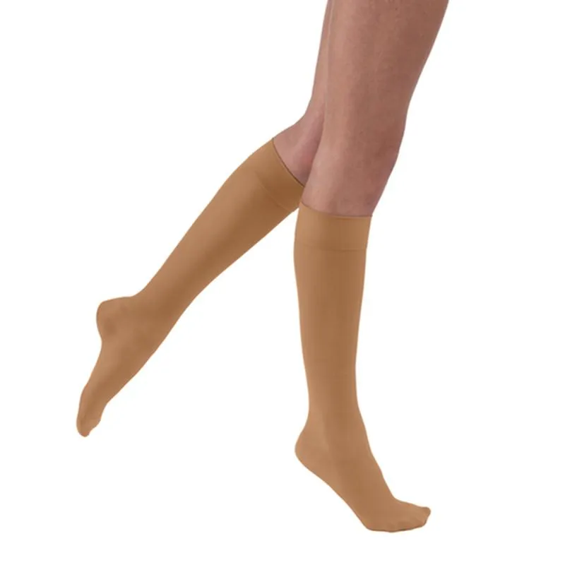 PR/1 JOBST ULTRASHEER WOMEN, KNEE HIGH, 15-20MMHG, LG, SUN BRONZE, CLOSED TOE