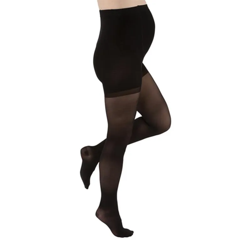 PR/1 JOBST ULTRASHEER WOMEN, MATERNITY, 20-30MMHG, SM, CLASSIC BLACK, CLOSED TOE