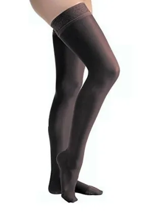 PR/1 JOBST ULTRASHEER WOMEN, THIGH HIGH PETITE W/SIL LACE BAND, 15-20MMHG, MD, CLASSIC BLACK, CLOSED TOE