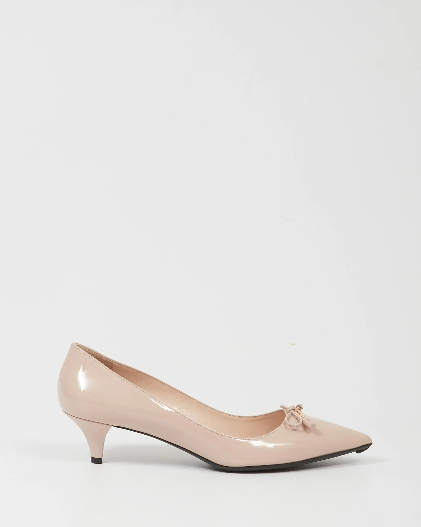 Prada Nude Patent Point Toe Pump - 39