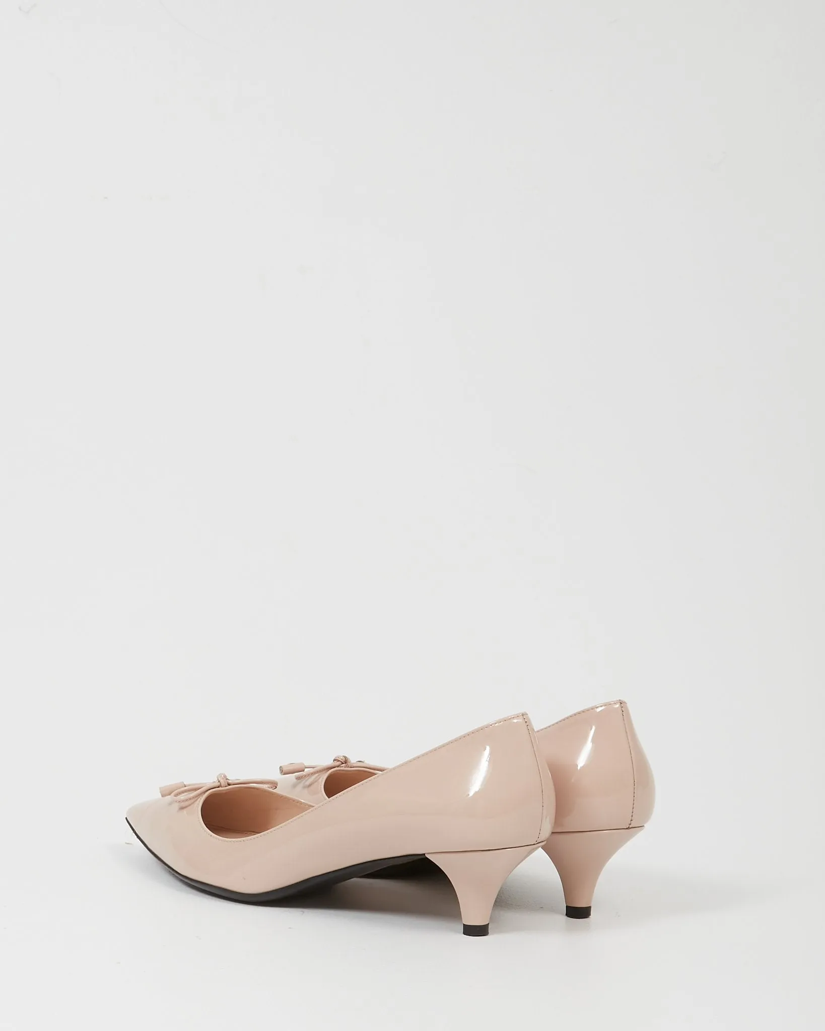 Prada Nude Patent Point Toe Pump - 39
