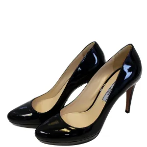 PRADA Patent Leather Pumps Black US 7