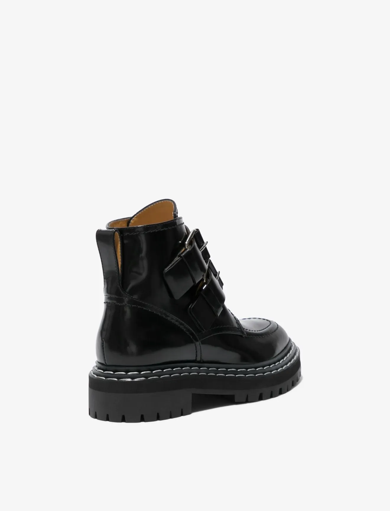 Proenza Schouler Lug Sole Buckle Boots Black