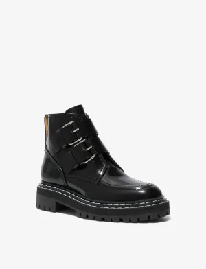 Proenza Schouler Lug Sole Buckle Boots Black