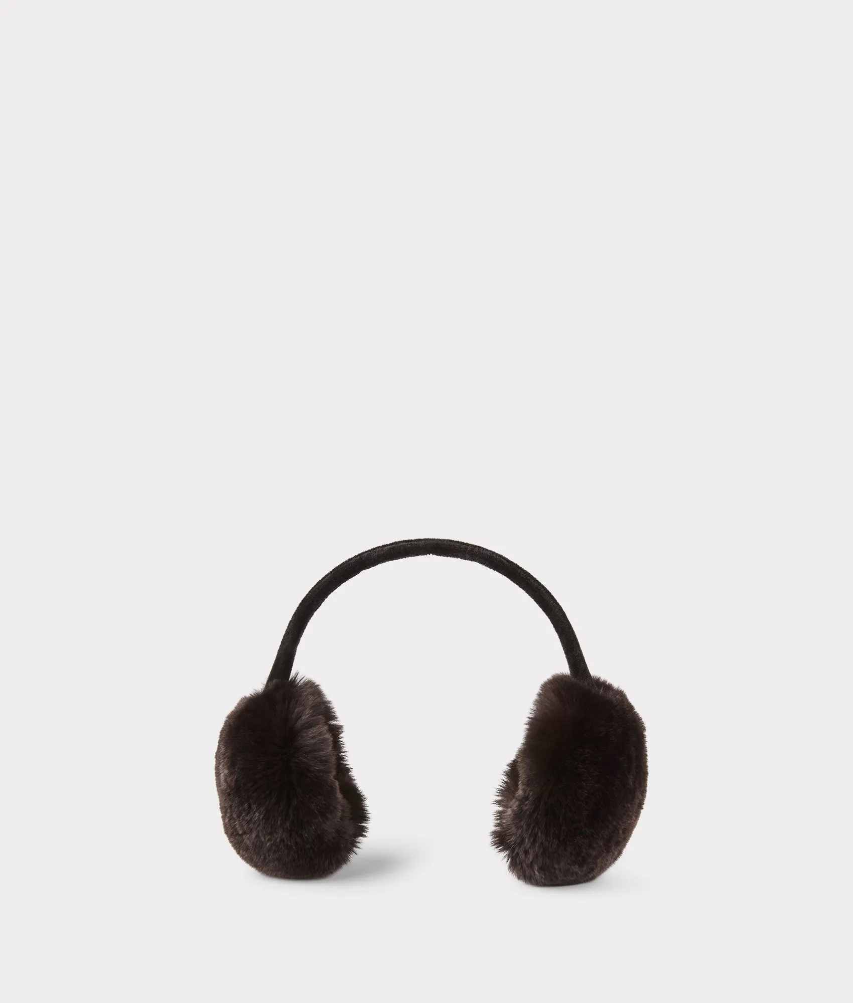 Rabbit Fur Earmuffs :: Chocolate