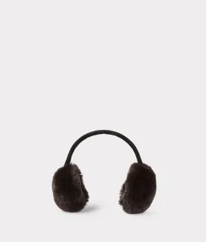Rabbit Fur Earmuffs :: Chocolate
