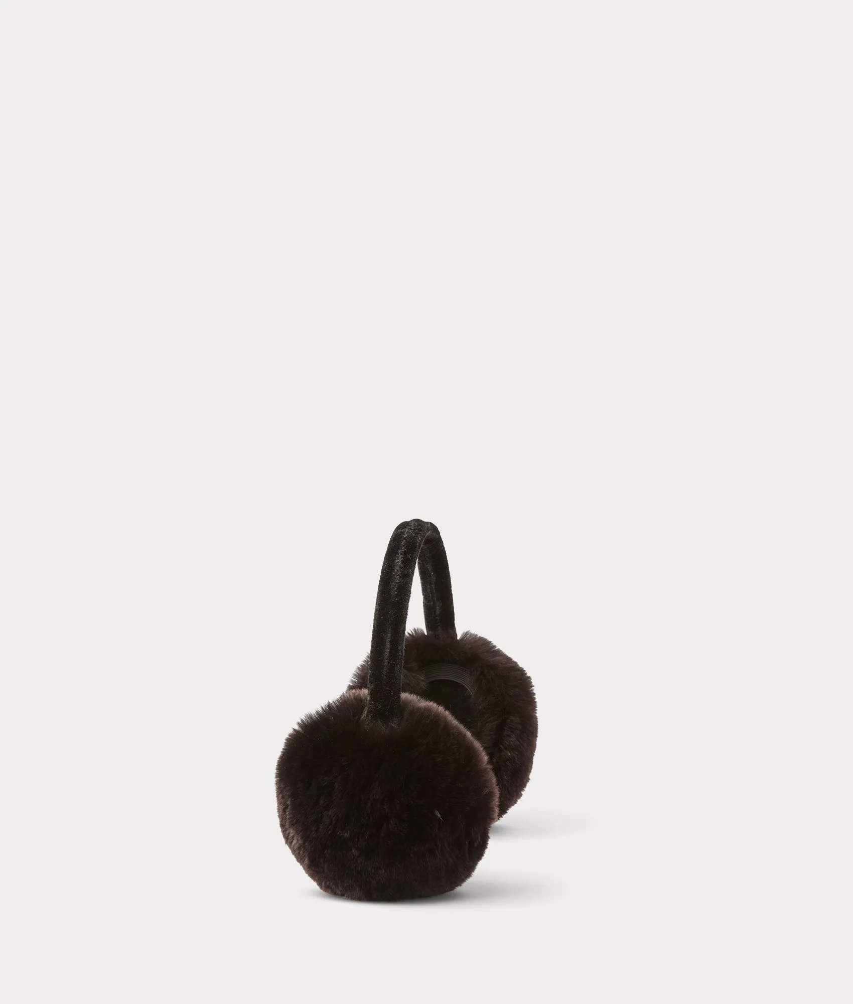 Rabbit Fur Earmuffs :: Chocolate