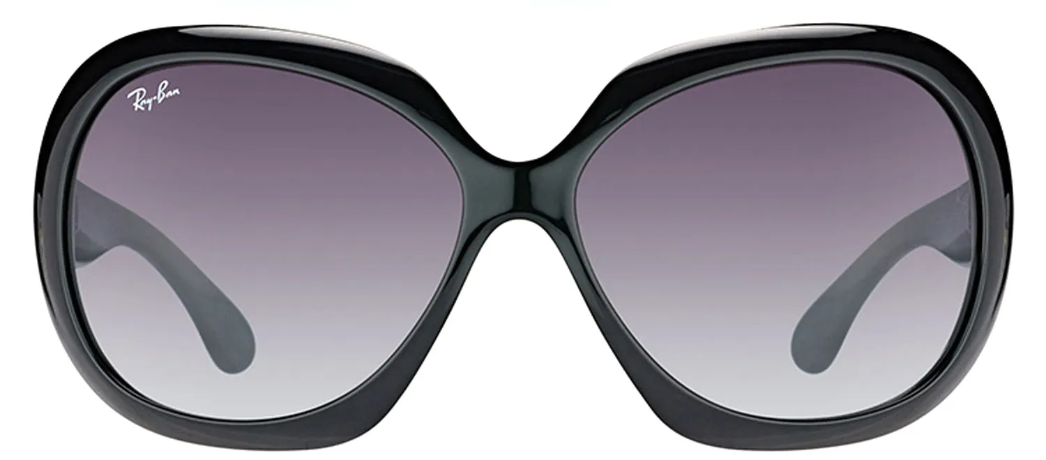 Ray-Ban Jackie Ohh II RB 4098 601/8G Oval Plastic Black Sunglasses with Grey Gradient Lens