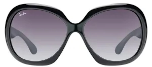 Ray-Ban Jackie Ohh II RB 4098 601/8G Oval Plastic Black Sunglasses with Grey Gradient Lens