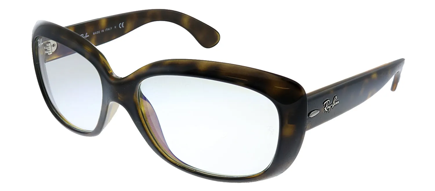 Ray-Ban JACKIE OHH RB 4101 710/BF Butterfly Plastic Havana Sunglasses with Clear Lens