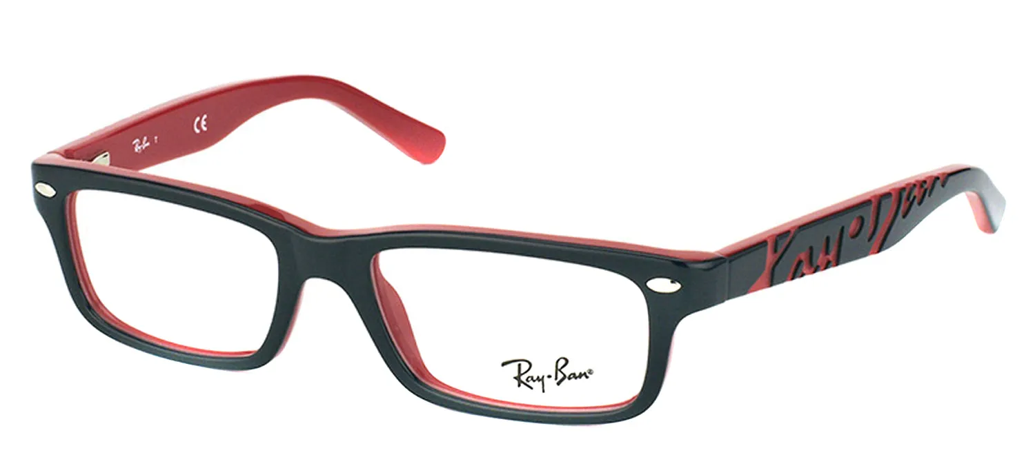 Ray-Ban Junior RY 1535 3573 Rectangle Plastic Black Eyeglasses with Demo Lens