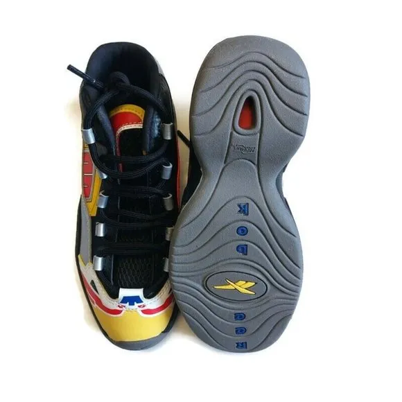 Reebok x Power Rangers Junior Size 2 Question Mid Megazord Allen Iverson GY0589