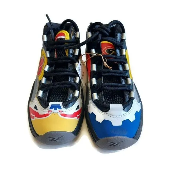 Reebok x Power Rangers Junior Size 2 Question Mid Megazord Allen Iverson GY0589