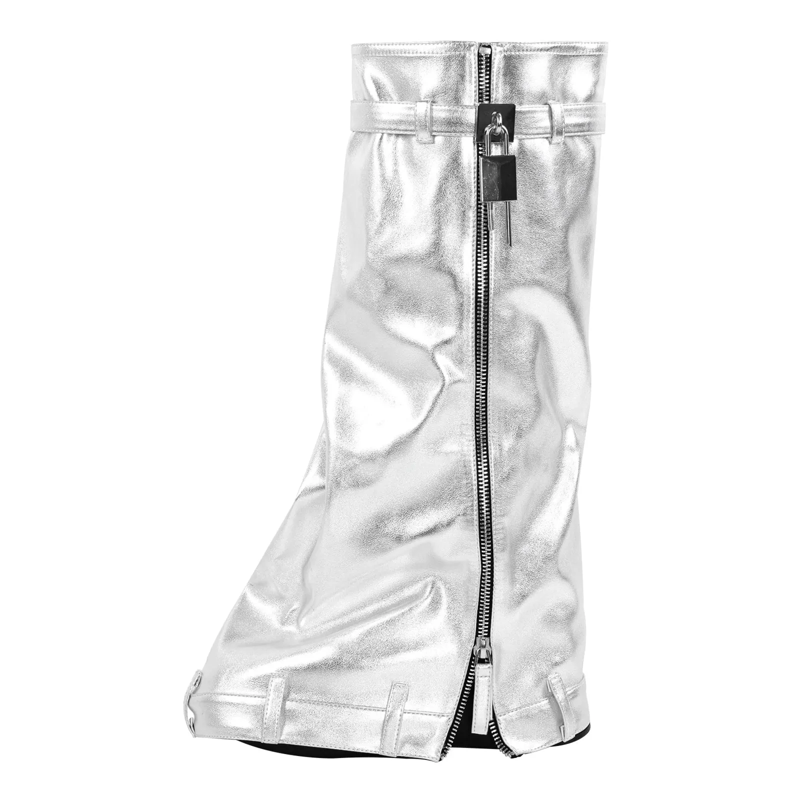 Round Toe Thick Wedge Heel Denim Boots