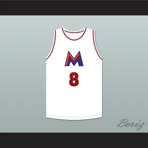 Rui Hachimura 8 Meisei High School White Basketball Jersey 1