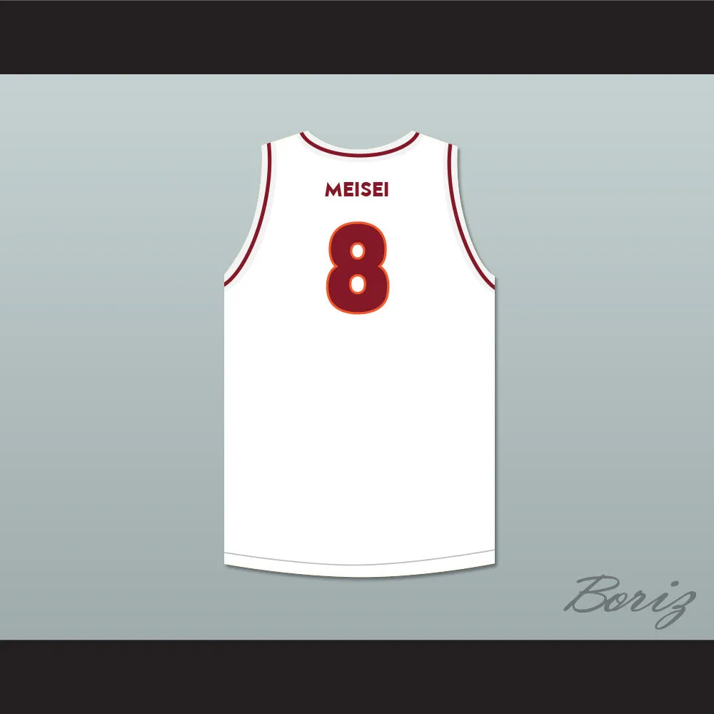 Rui Hachimura 8 Meisei High School White Basketball Jersey 1