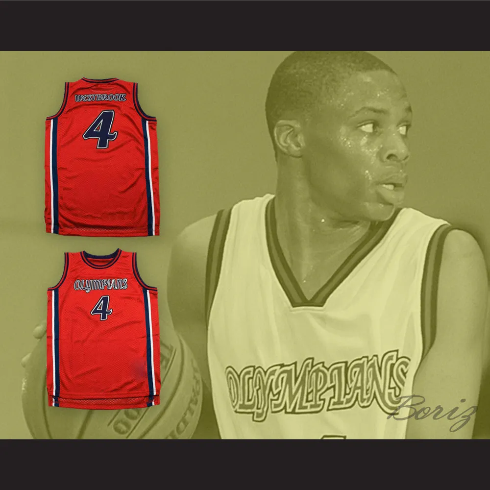 Russell Westbrook 4 Leuzinger High School Olympians Red Basketball Jersey