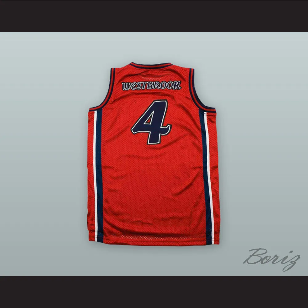 Russell Westbrook 4 Leuzinger High School Olympians Red Basketball Jersey