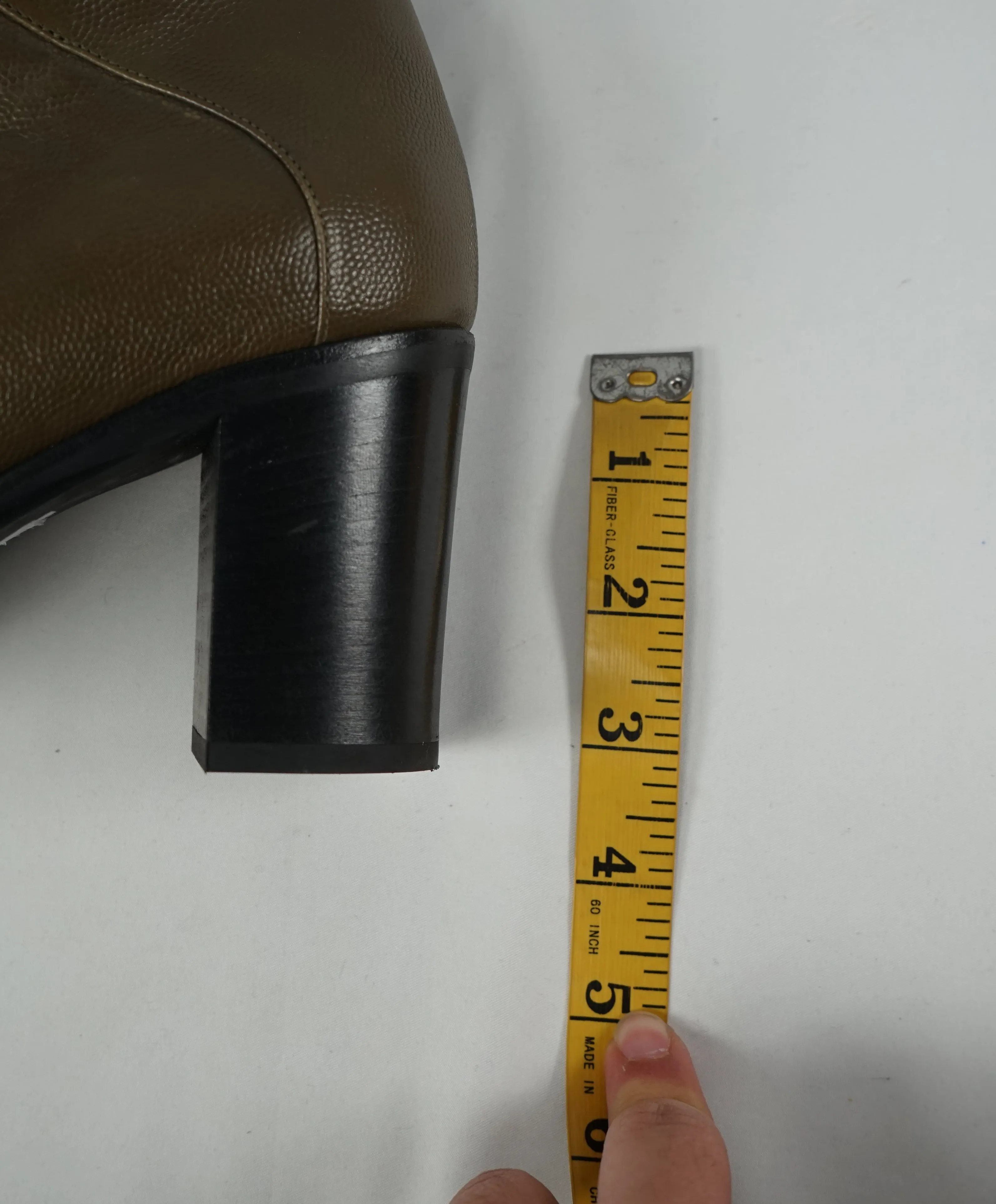 SALVATORE FERRAGAMO - 'Florian' Green Ombré Block-Heel Booties Gancini Logo- 8.5