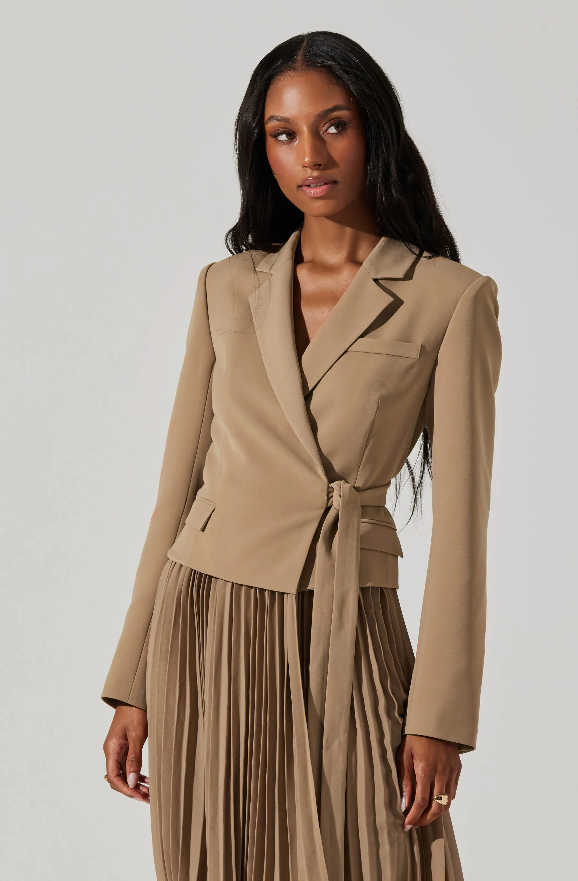 Sekani Mixed Media Wrap Dress