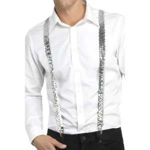 Sequin Braces, Silver