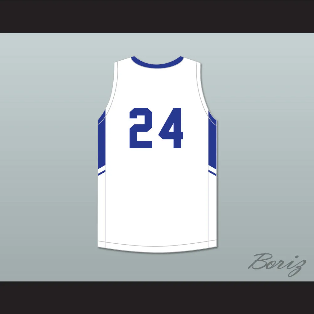 Shaqir O'Neal 24 Creekside Christian Academy Cougars White Basketball Jersey 1
