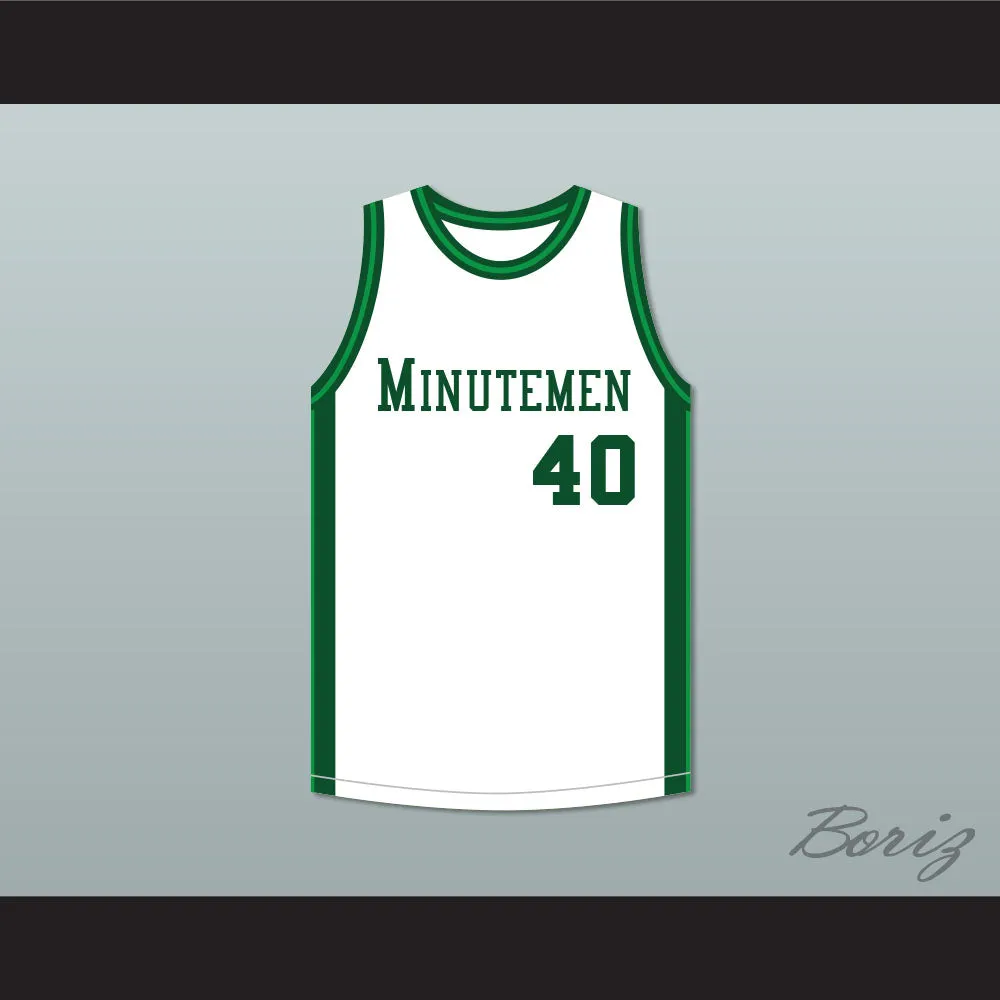 Shawn Kemp 40 Concord High School Minutemen White Basketball Jersey