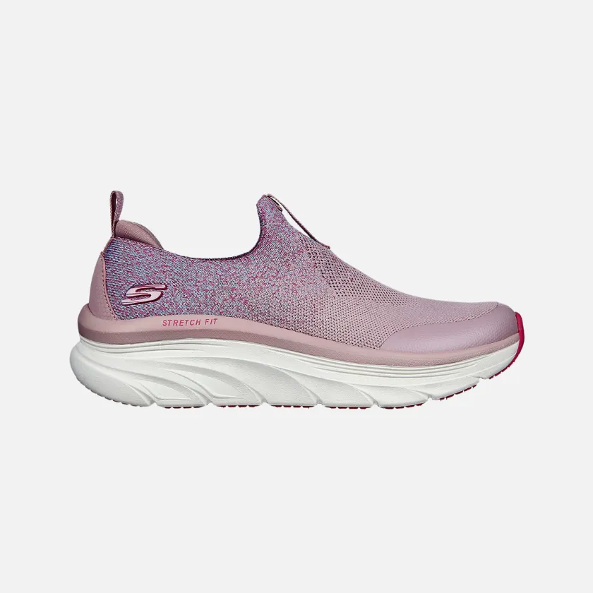 Skechers D'Lux Walker-Wrap Party Women's Walking Shoes -Lavender/Multi