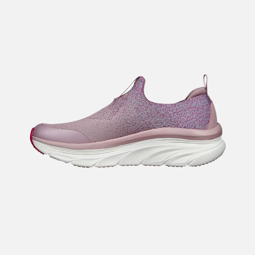 Skechers D'Lux Walker-Wrap Party Women's Walking Shoes -Lavender/Multi