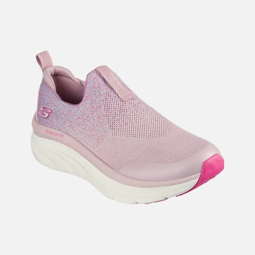 Skechers D'Lux Walker-Wrap Party Women's Walking Shoes -Lavender/Multi