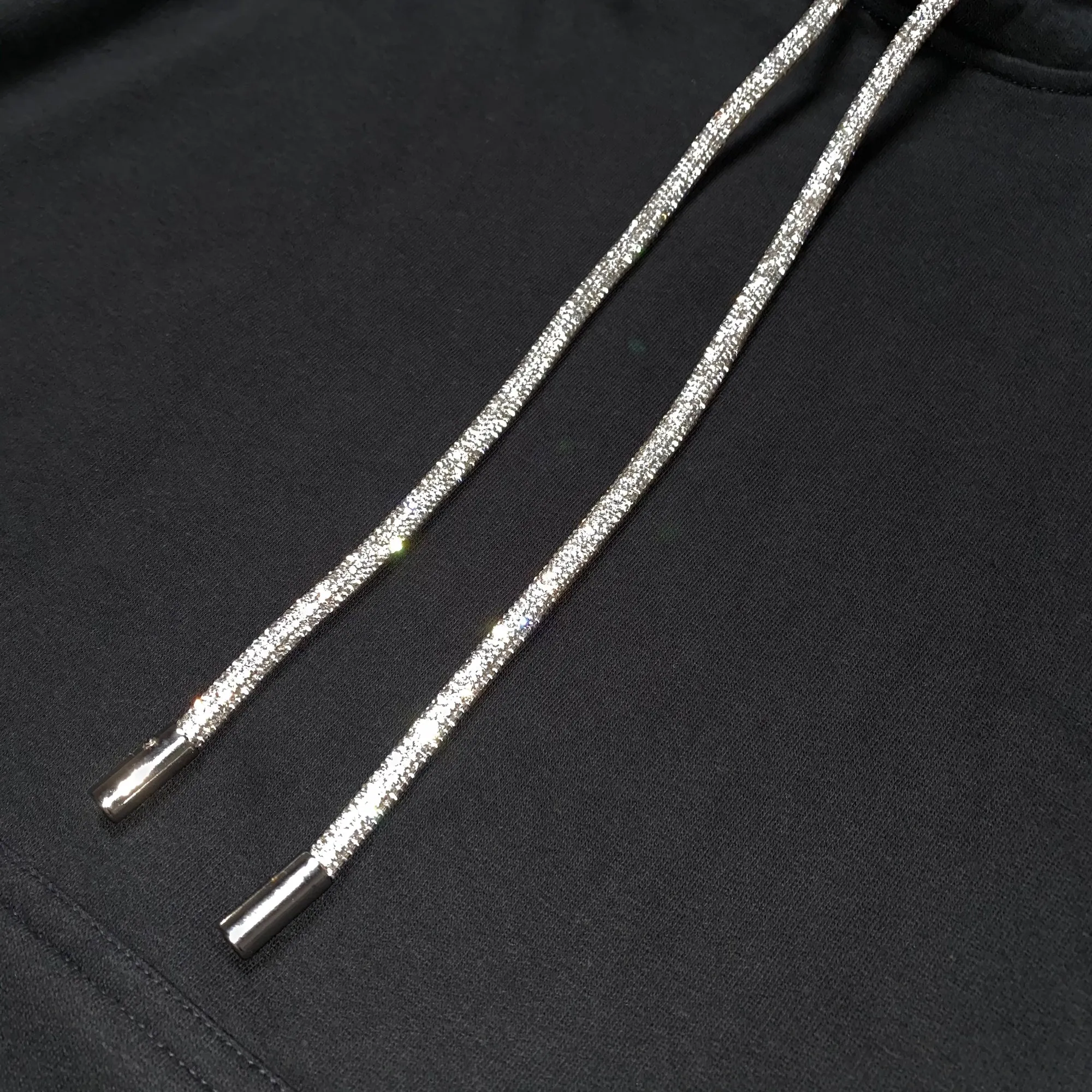SLEEVELESS HOODIE WITH BLING STRING