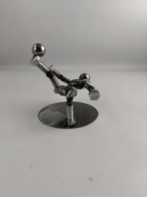 Soccer Player, Metal Bolt Figurine, Sports Figurine,  Miniature Athlete