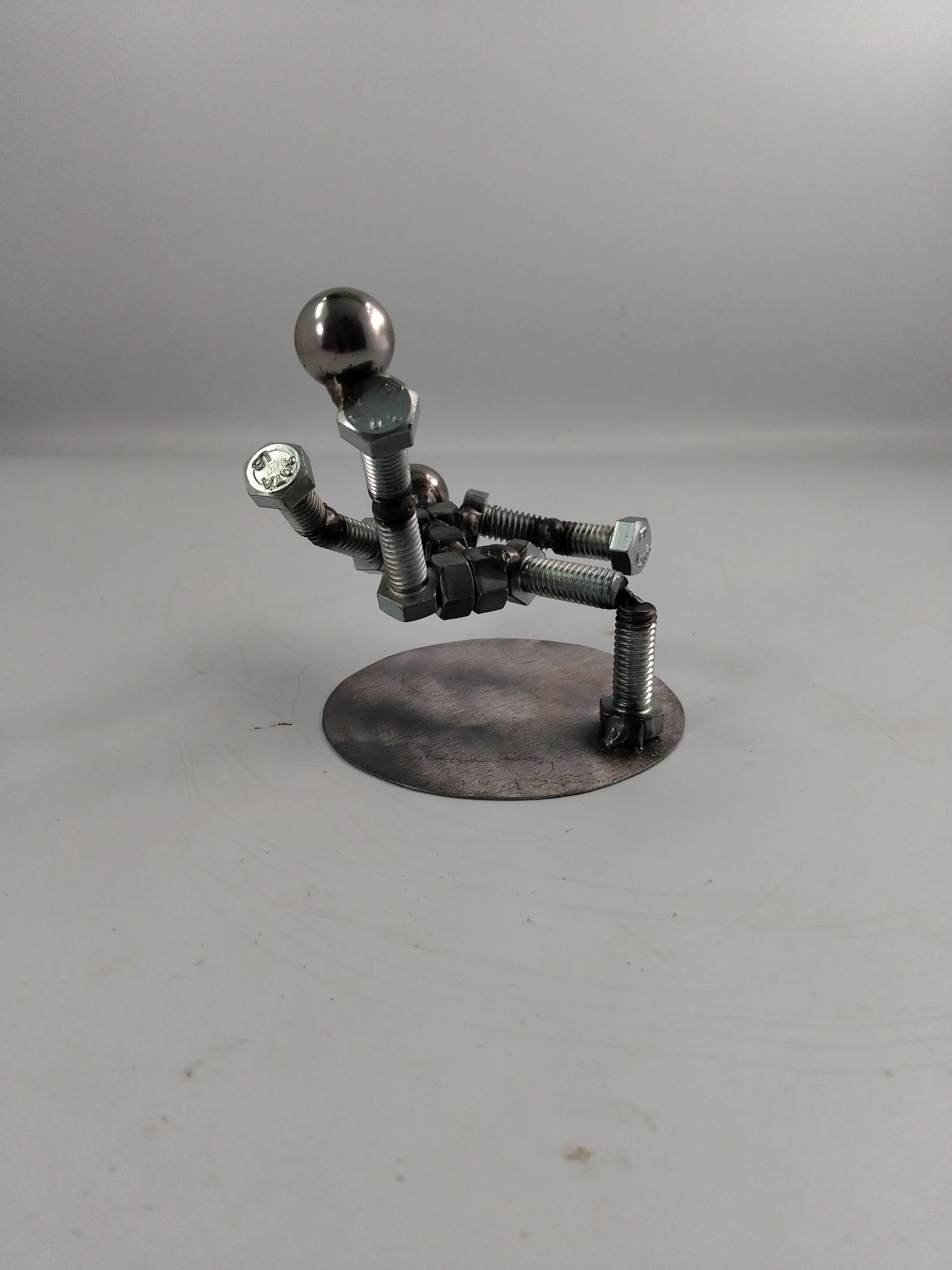 Soccer Player, Metal Bolt Figurine, Sports Figurine,  Miniature Athlete