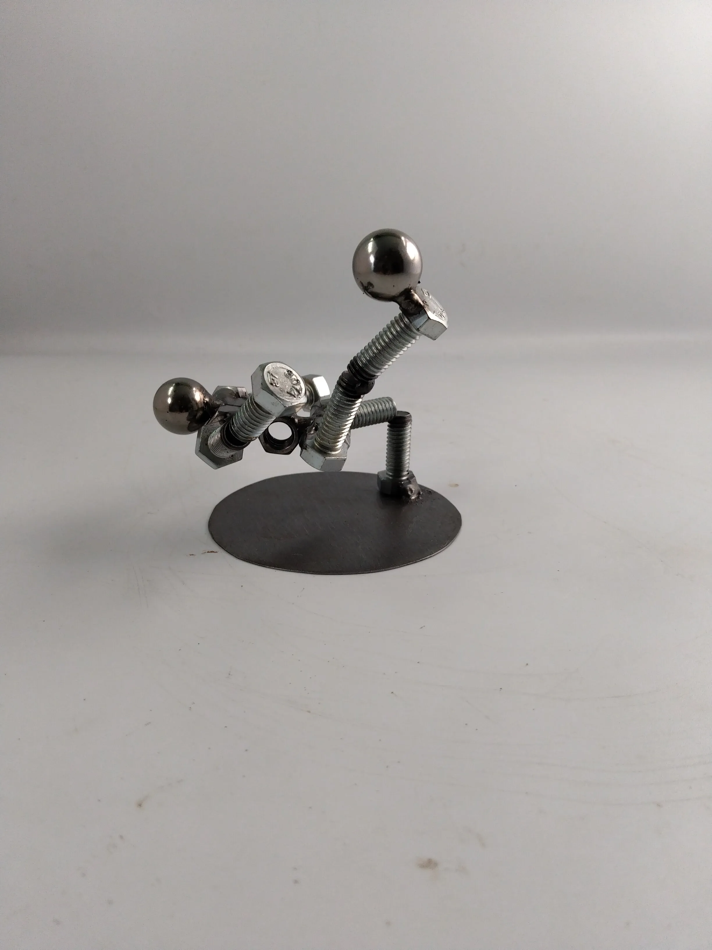 Soccer Player, Metal Bolt Figurine, Sports Figurine,  Miniature Athlete