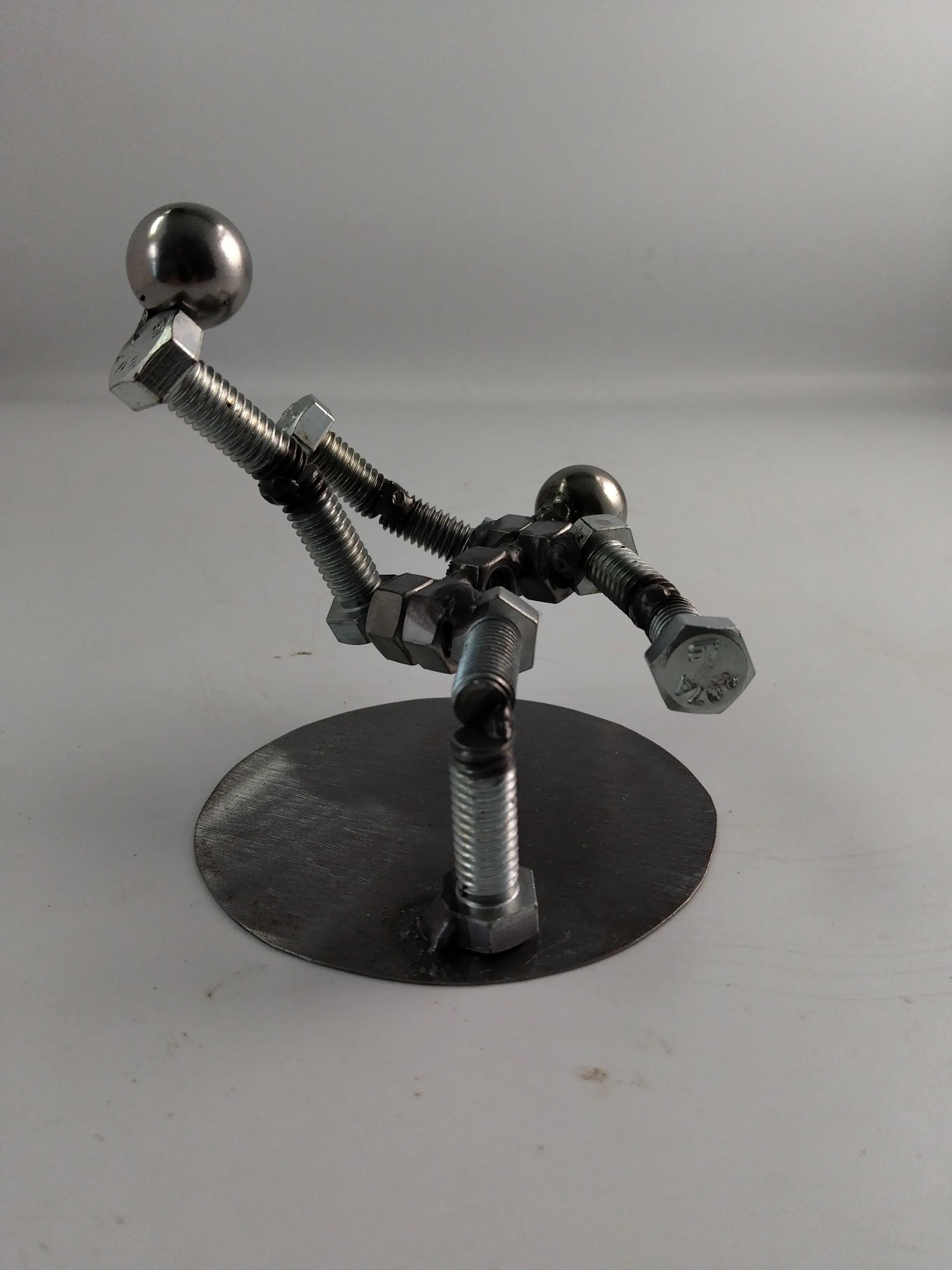 Soccer Player, Metal Bolt Figurine, Sports Figurine,  Miniature Athlete