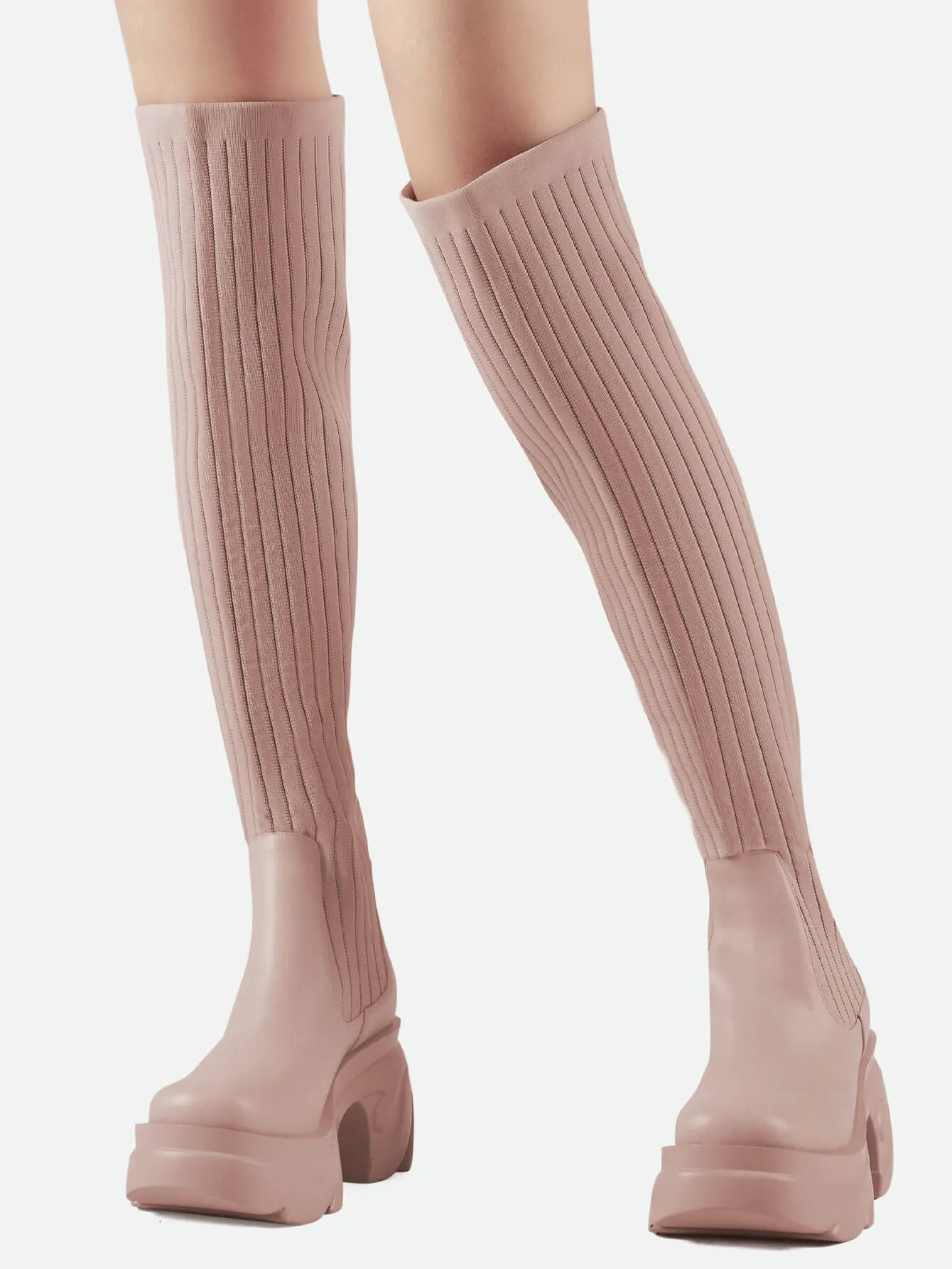 Sock Boots Round Toe for Women