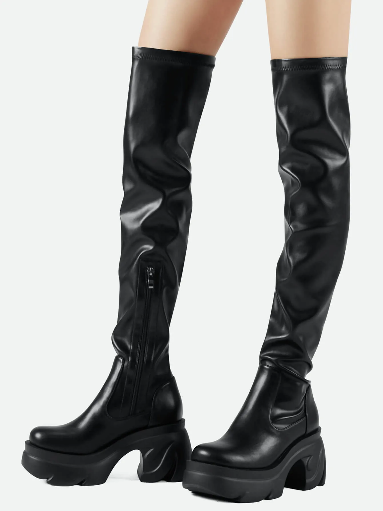 Sock Boots Round Toe for Women