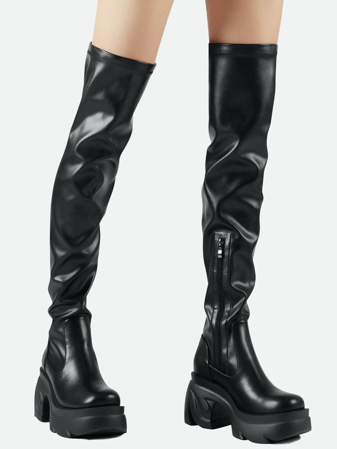 Sock Boots Round Toe for Women