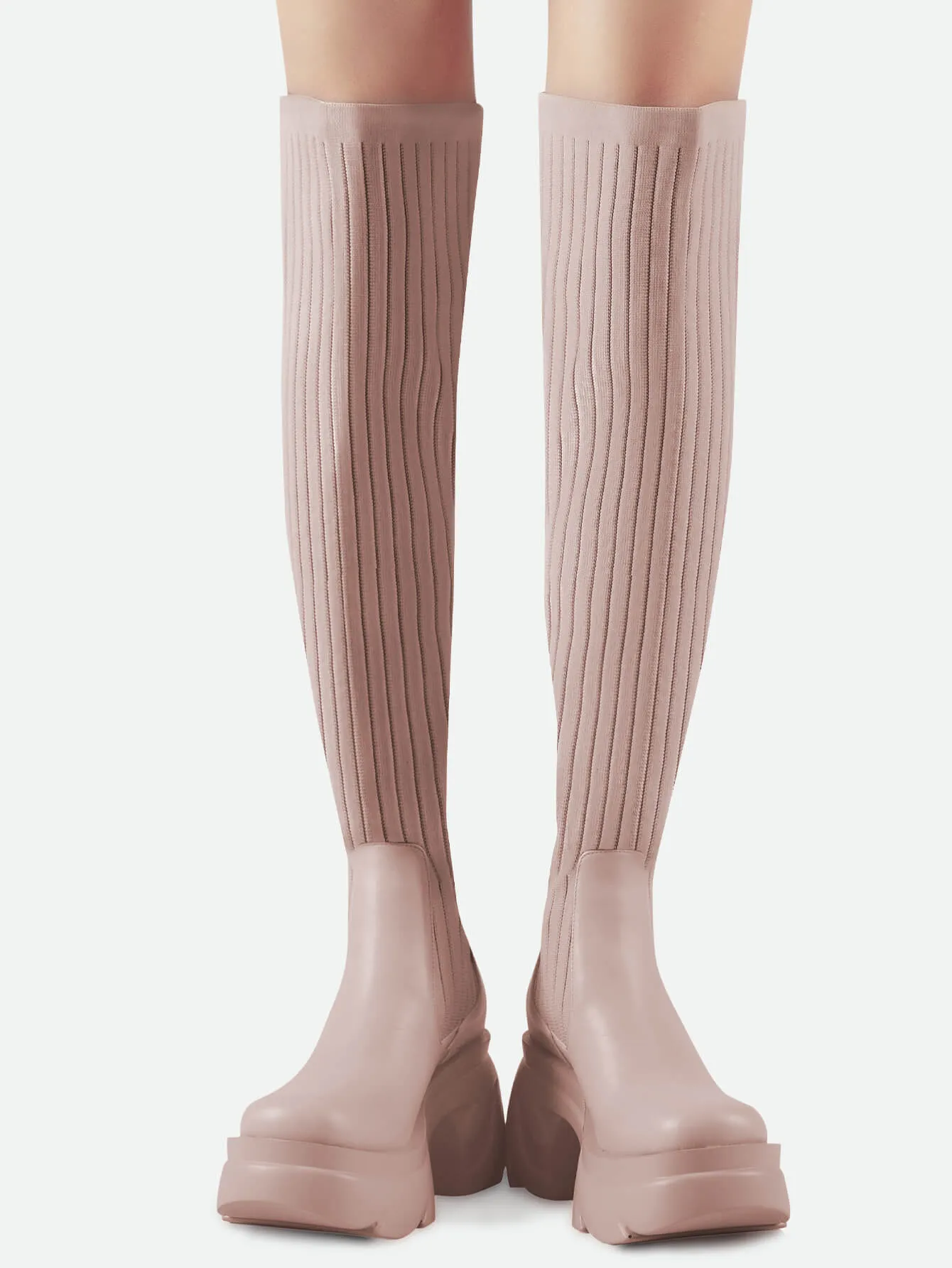 Sock Boots Round Toe for Women