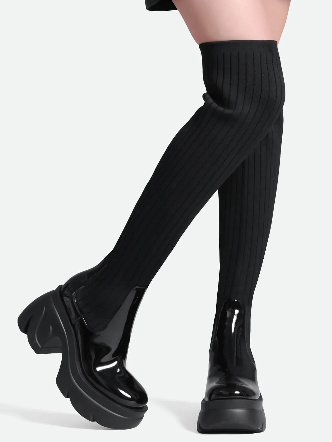 Sock Boots Round Toe for Women