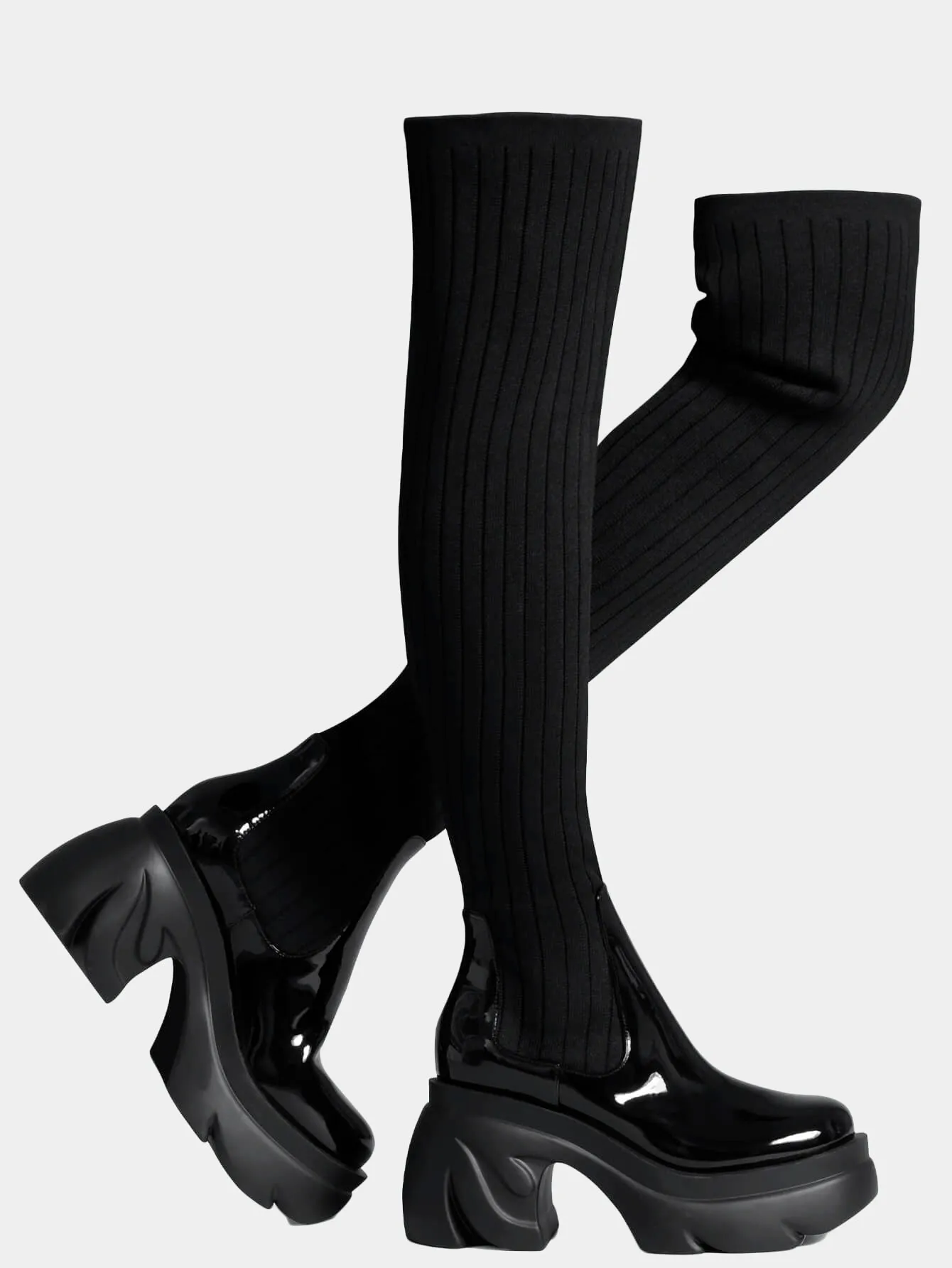 Sock Boots Round Toe for Women