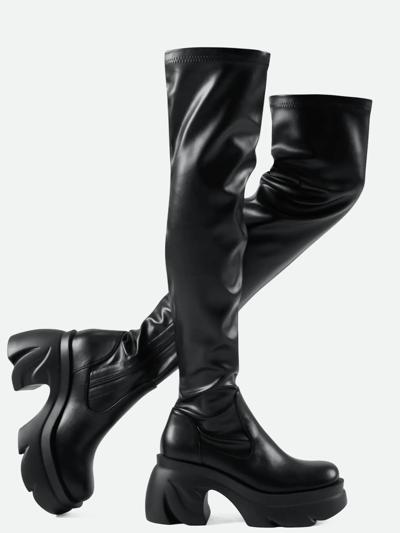 Sock Boots Round Toe for Women