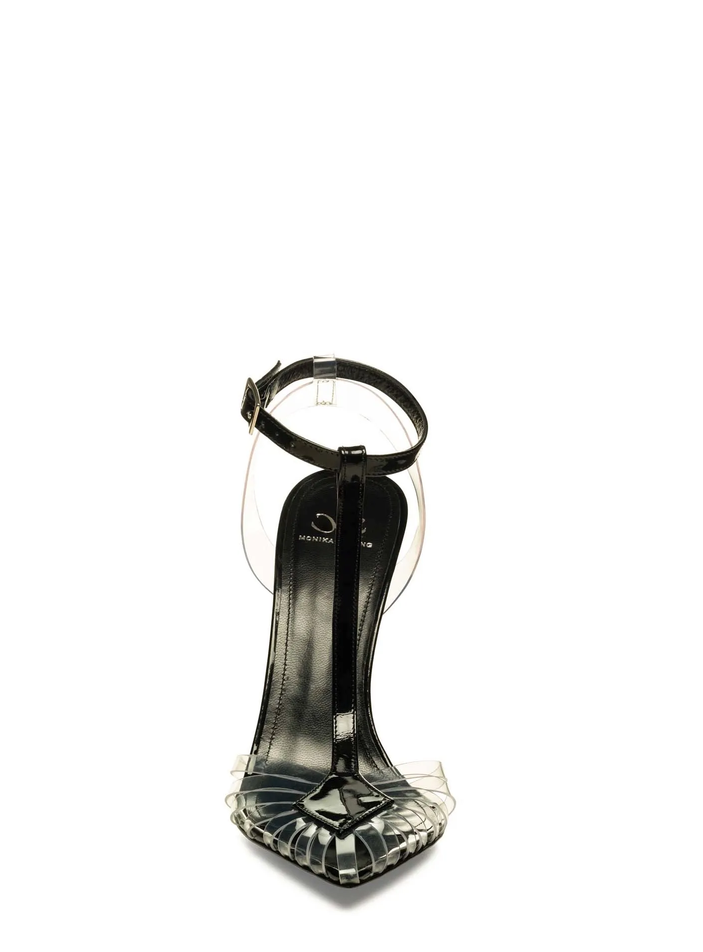 SOLANGE BLACK PATENT & PVC PUMPS