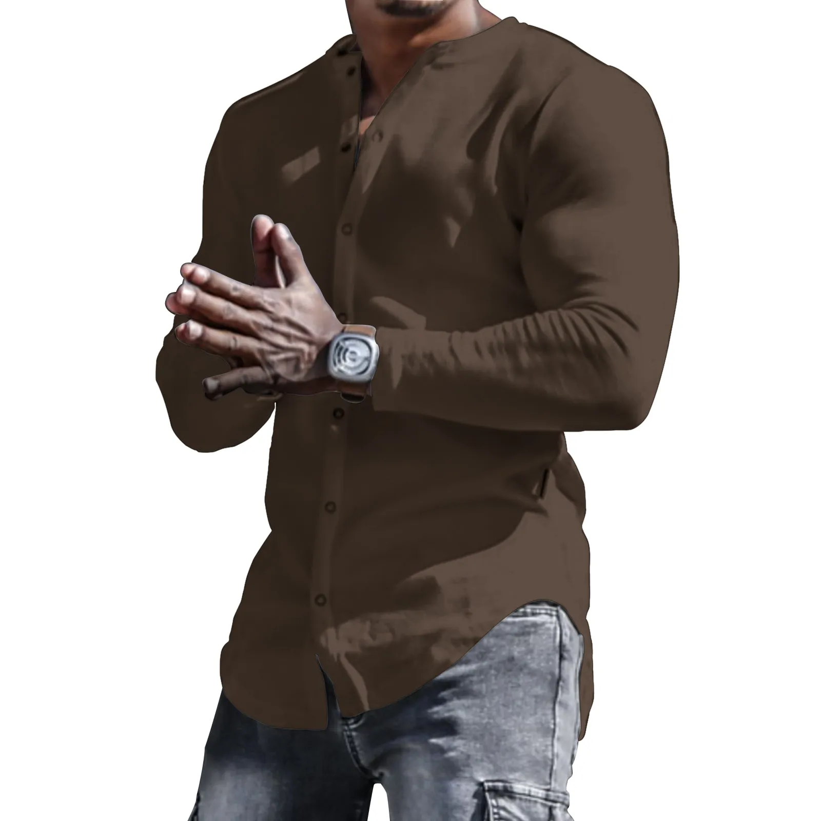 SOLID COLOR LONG SLEEVE SHIRT