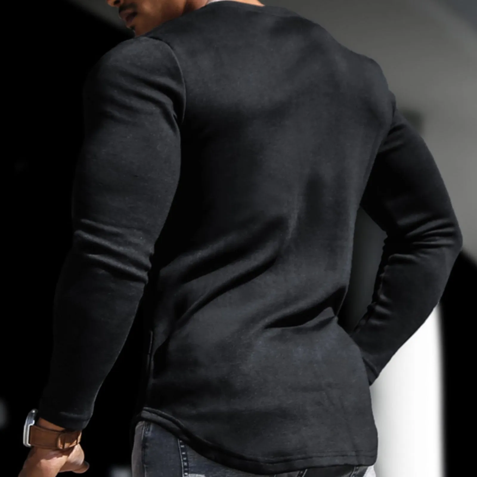 SOLID COLOR LONG SLEEVE SHIRT