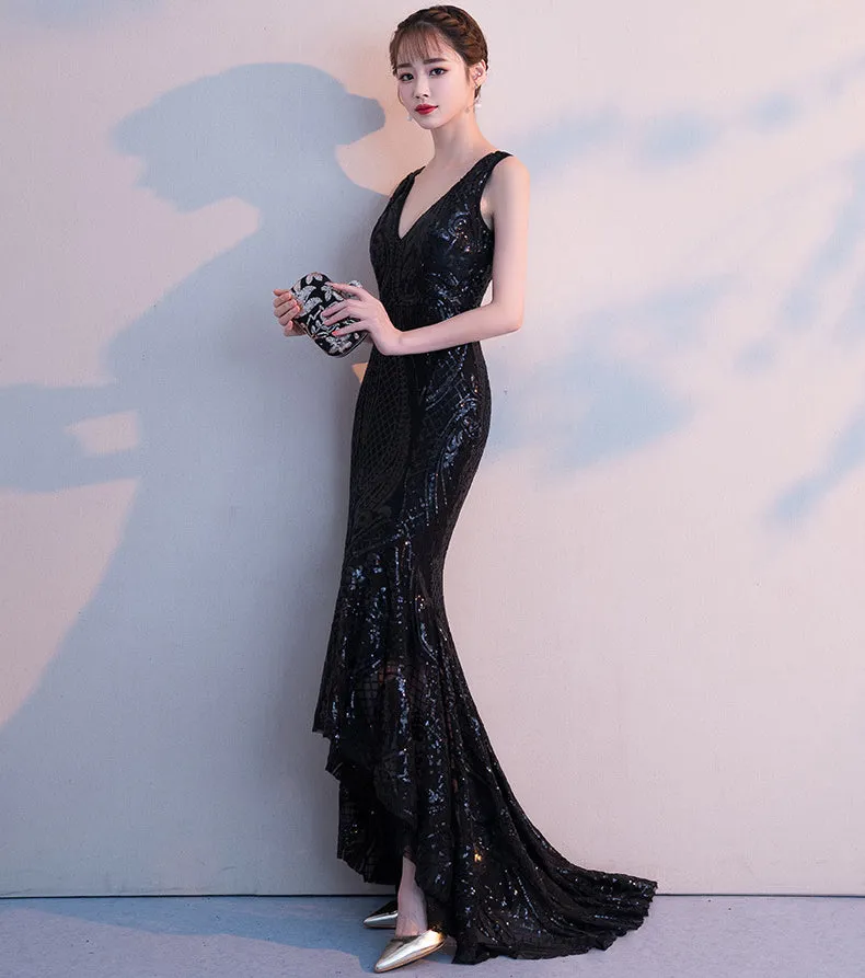 Sonia Sleeveless Sequin High-low Maxi Dress