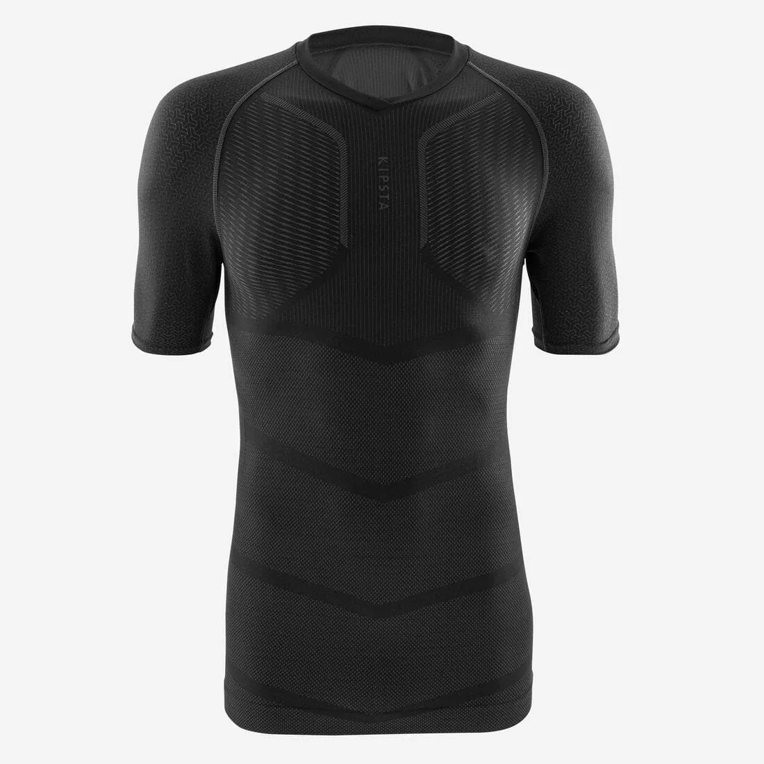 SOUS-VETEMENT THERMIQUE HAUT MANCHES COURTES  ADULTE GRIS KEEPDRY 500